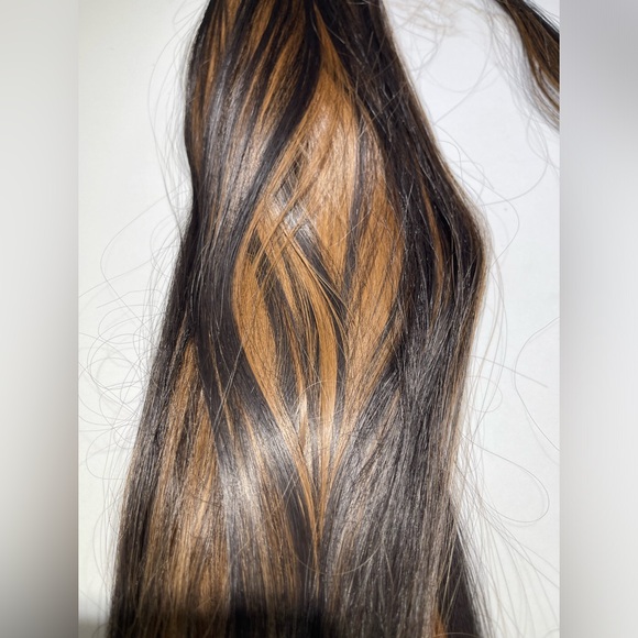 🌺🌺2Fer! HAIR, 30” ponytail, dark brown highlighted and 22” with wrap arounds. - Picture 3 of 11